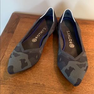 Rothy’s camo print pointed flats size 11